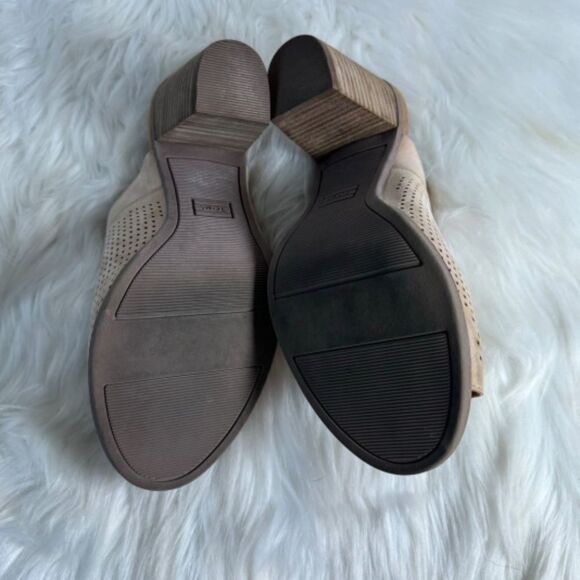 Toms Majorca Sandstorm Perforated Nubuck Heels Sz 8.5 - Picture 6 of 6